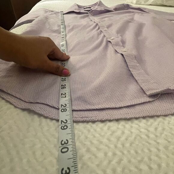 Park Avenue Men Purple Structure Slim Fit 100% Cotton Formal Shirt Size 40 - Picture 5 of 7